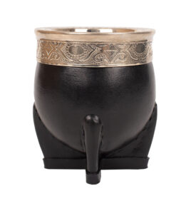 Mate Uruguayo Imperial de Calabaza Seleccionada Forrada en Cuero Liso