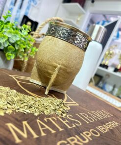 Mate Imperial de Calabaza Cuero Crudo Linea Campo